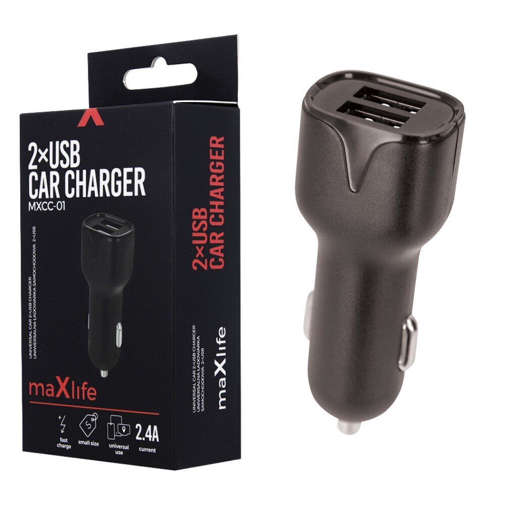 maxlife-usb-autolader-dubbel-12-V-2,4-a-zwart-voorkant-02