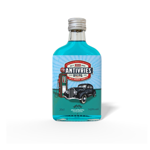 21 - Fles Antivries zwarte oldtimer