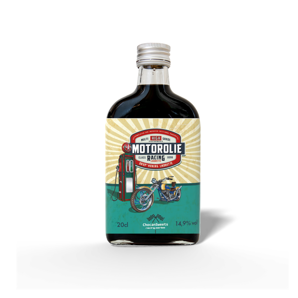 12 - Fles Motorolie Blauwe Chopper
