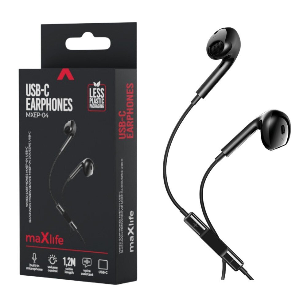 maxlife-sterio-earphones-in-ear-usb-c-bedraad-zwart-voorkant-02