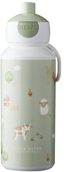 mepal-campus-pop-up-drinkfles-400-ml-little-farm-voorkant-01
