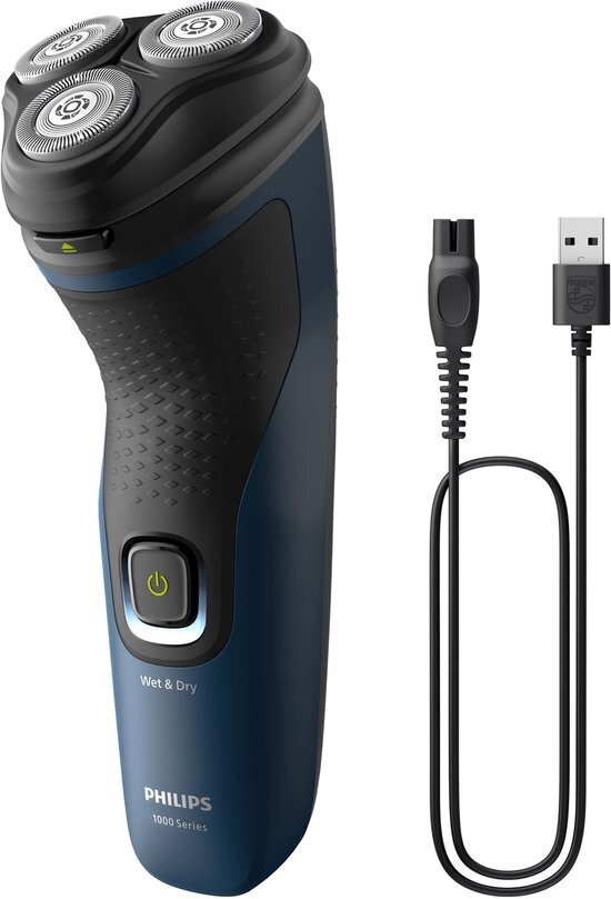 philips-s1151-roterend-scheerapparaat-zwart-blauw-voorkant-02
