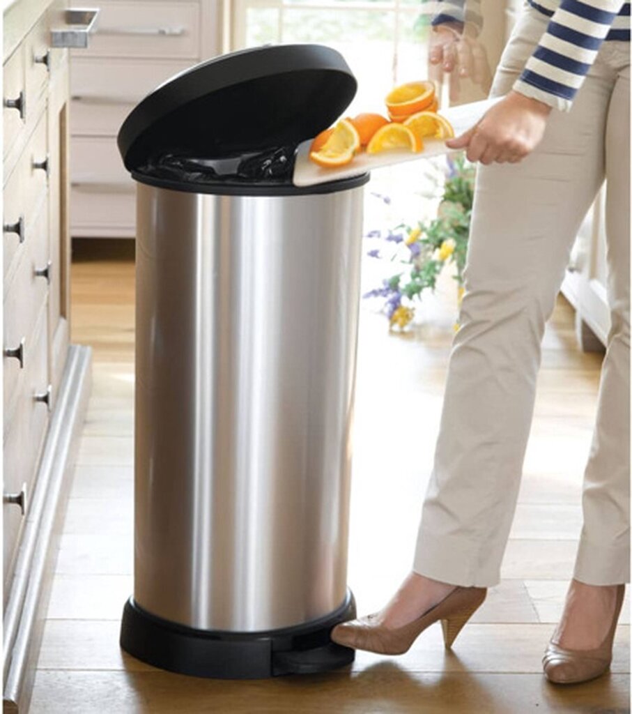 curver-decobin-prullenbak-40-liter-zilver-metallic-voorkant-04