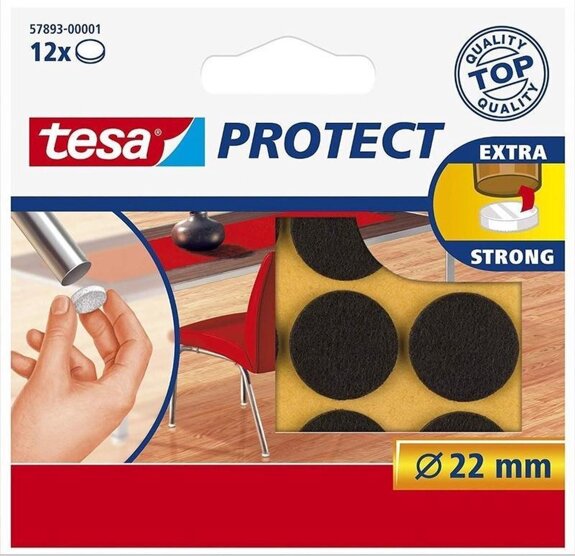 tesa-beschermvilt-bruin-rond-22mm