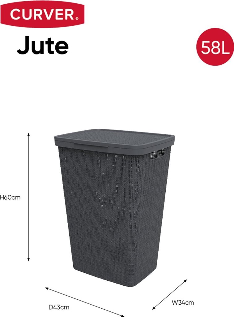 curver jute wasbox 58l deep shadow-02