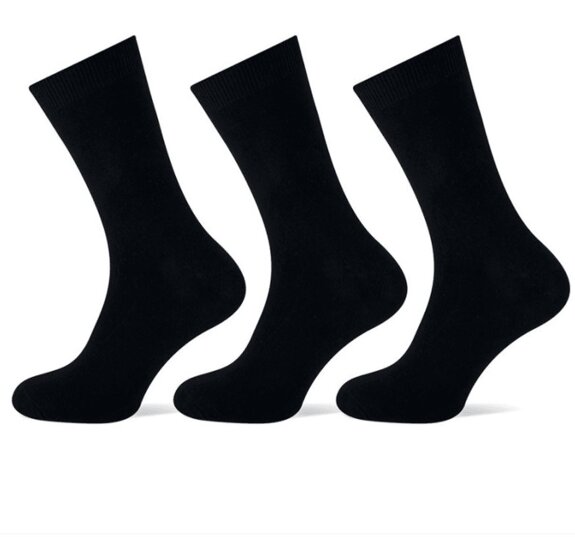 teckel dames sok 36-42 zwart 3-bundel