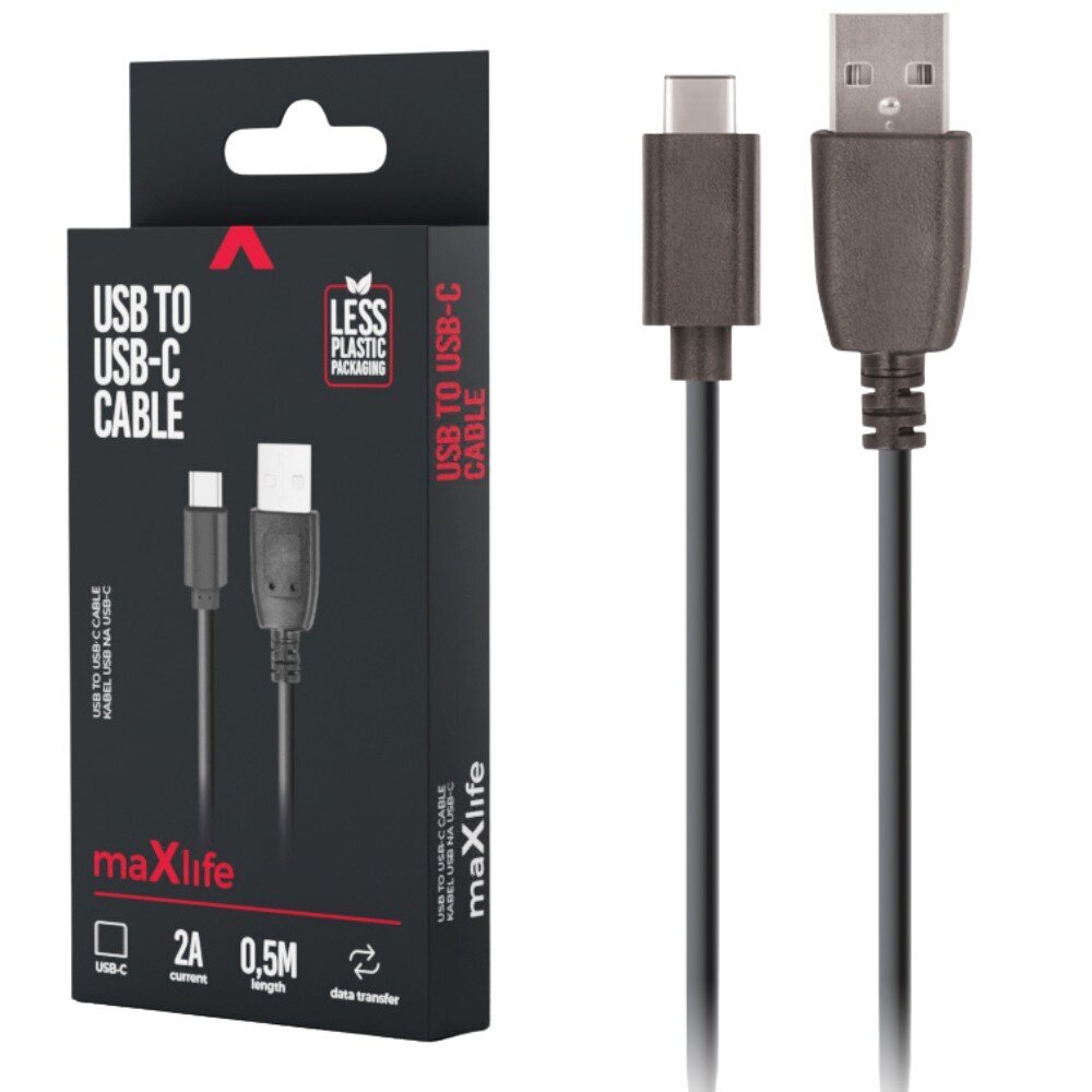 maxlife-usb-usb-c-kable-0,5-m-zwart-voorkant-02
