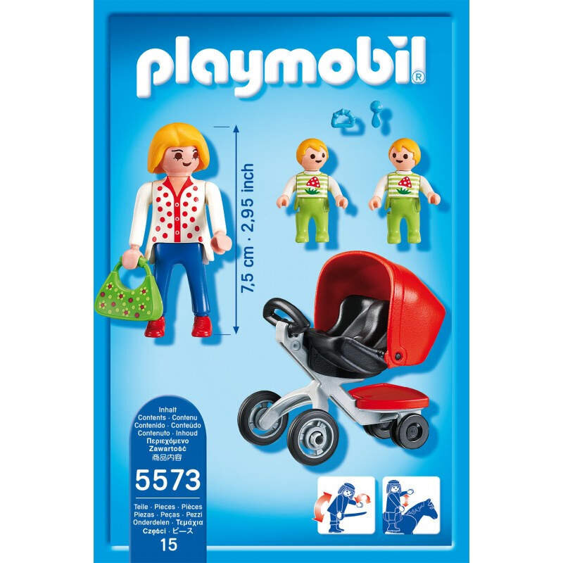 playmobil-city tweeling kinderwagen achterkant doos