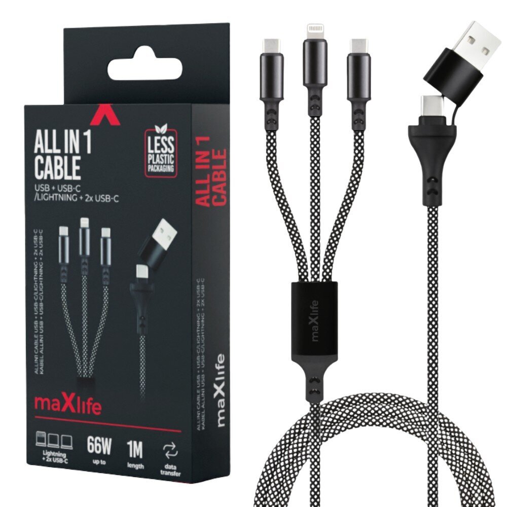 maxlife-usb-kabel-multi-lightning-2x-usb-c-zwart-66W-voorkant-02