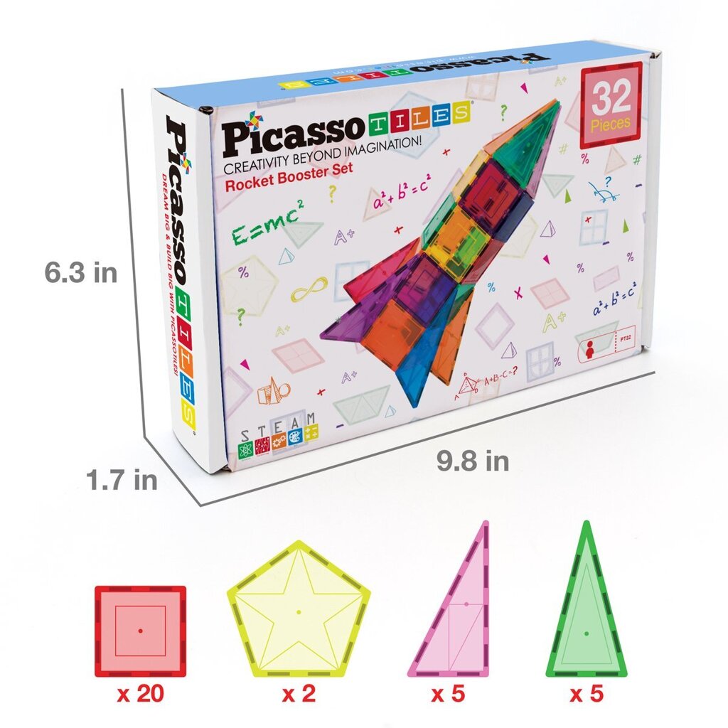 picasso tiles 32 stuks pakket met voorbeeld