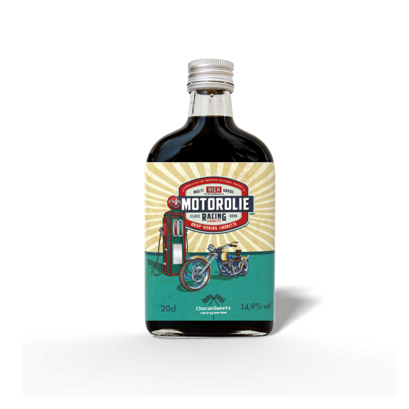 12 - Fles Motorolie Blauwe Chopper