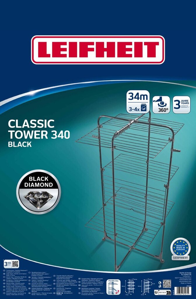 leifheit-classic-droogtoren-zwart-voorkant-02