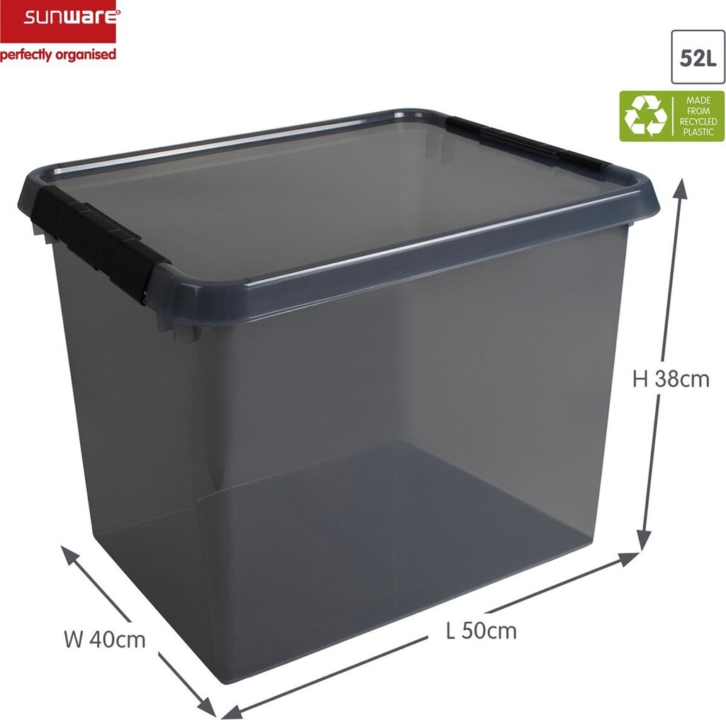 sunware-line-opbergbox-52-liter-transparant-grijs-voorkant-02