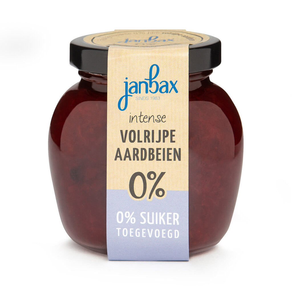 JanBax-intense-0-procent-jam-aardbeien-zonder-suiker-voorkant-01