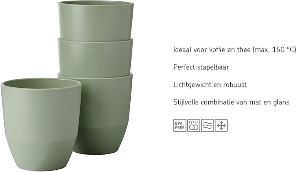 mepal-beker-silueta-200-ml-nordic-sage-voorkant-02