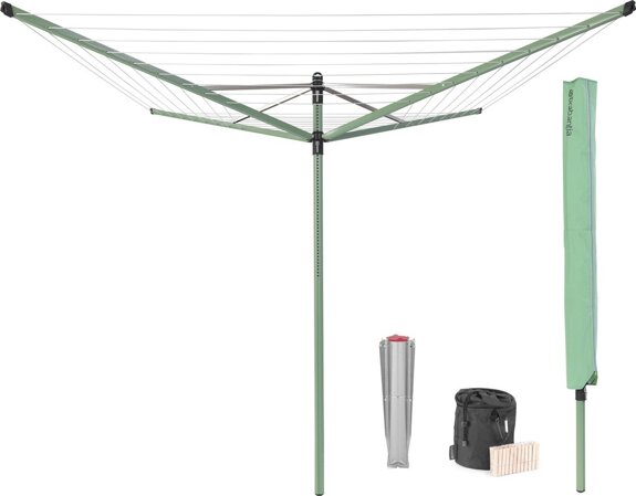 brabantia-lift-o-matic-droogmolen-met-grondanker-leaf-green-voorkant-01