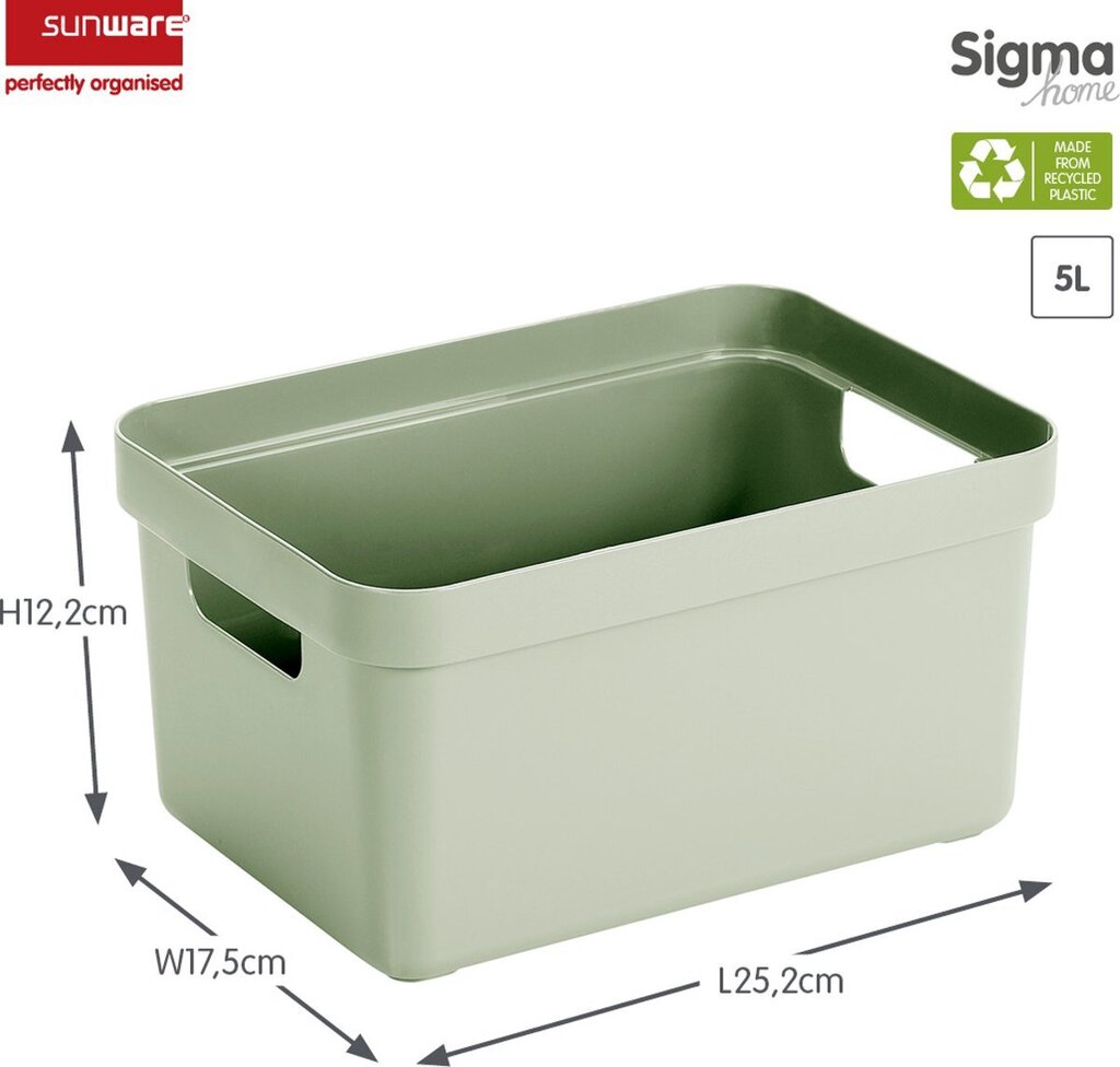 sunware-sigma-home-opbergbox-5-liter-groen-voorkant-02