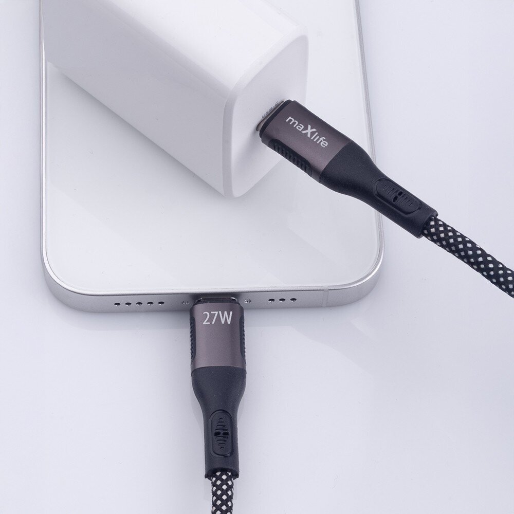 maxlife-usb-c-usb-kabel-1m-zwart-omvlochten-magnetic-27W-voorkant-03