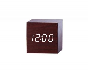 Houten wekker klein bruin