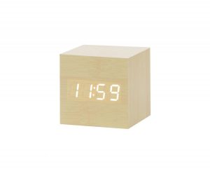 Houten wekker klein beige