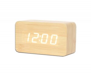 Houten wekker medium beige