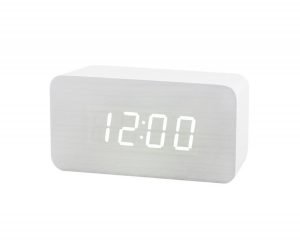 Houten wekker medium wit
