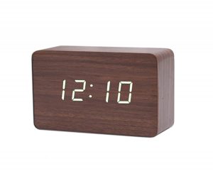 Houten wekker medium bruin