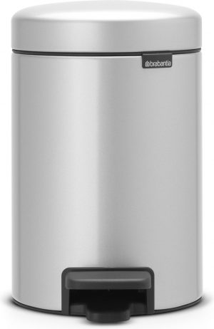 Brabantia Pedaalemmer Drie Liter Metallic Grey